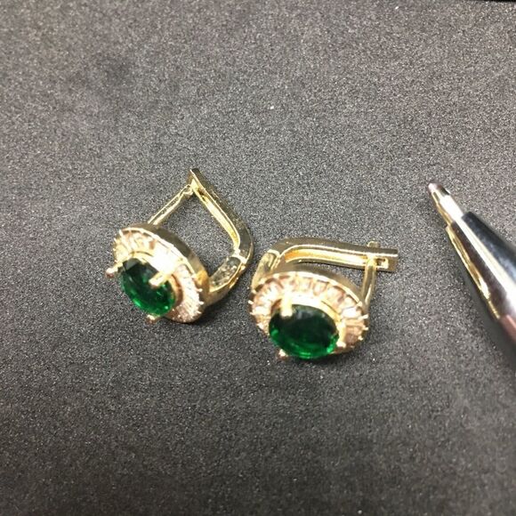 May Birthstone Earrings   - Picture 2 of 2